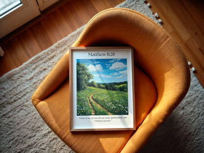 Matthew 11:28 Bible Verse Art