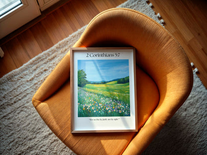 2 Corinthians 5:7 Bible Verse Art