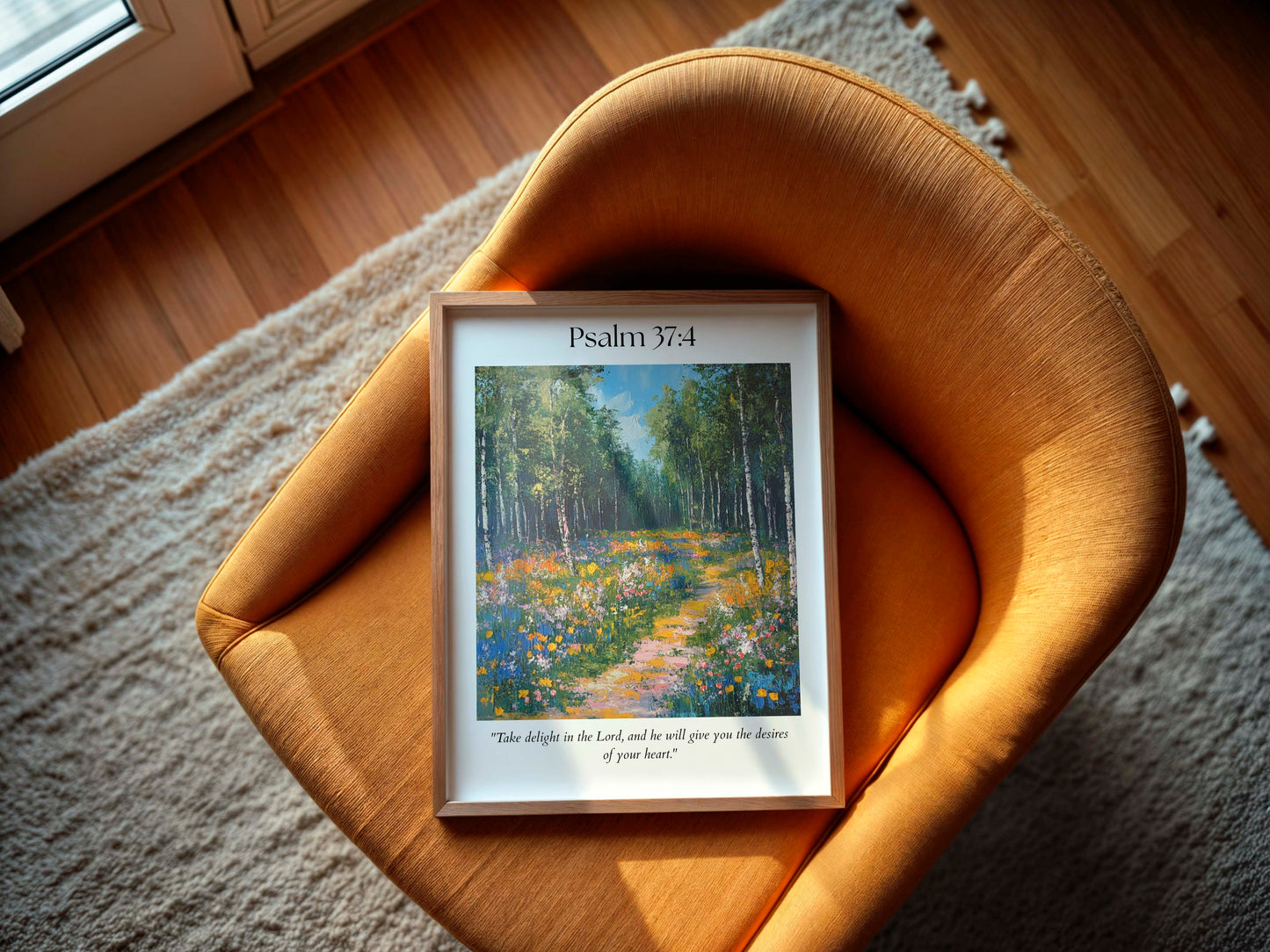 Psalm 37:4 Bible Verse Art