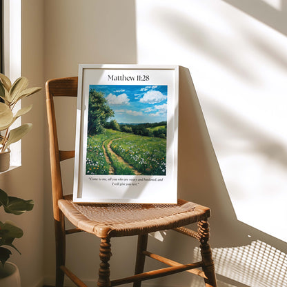 Matthew 11:28 Bible Verse Art