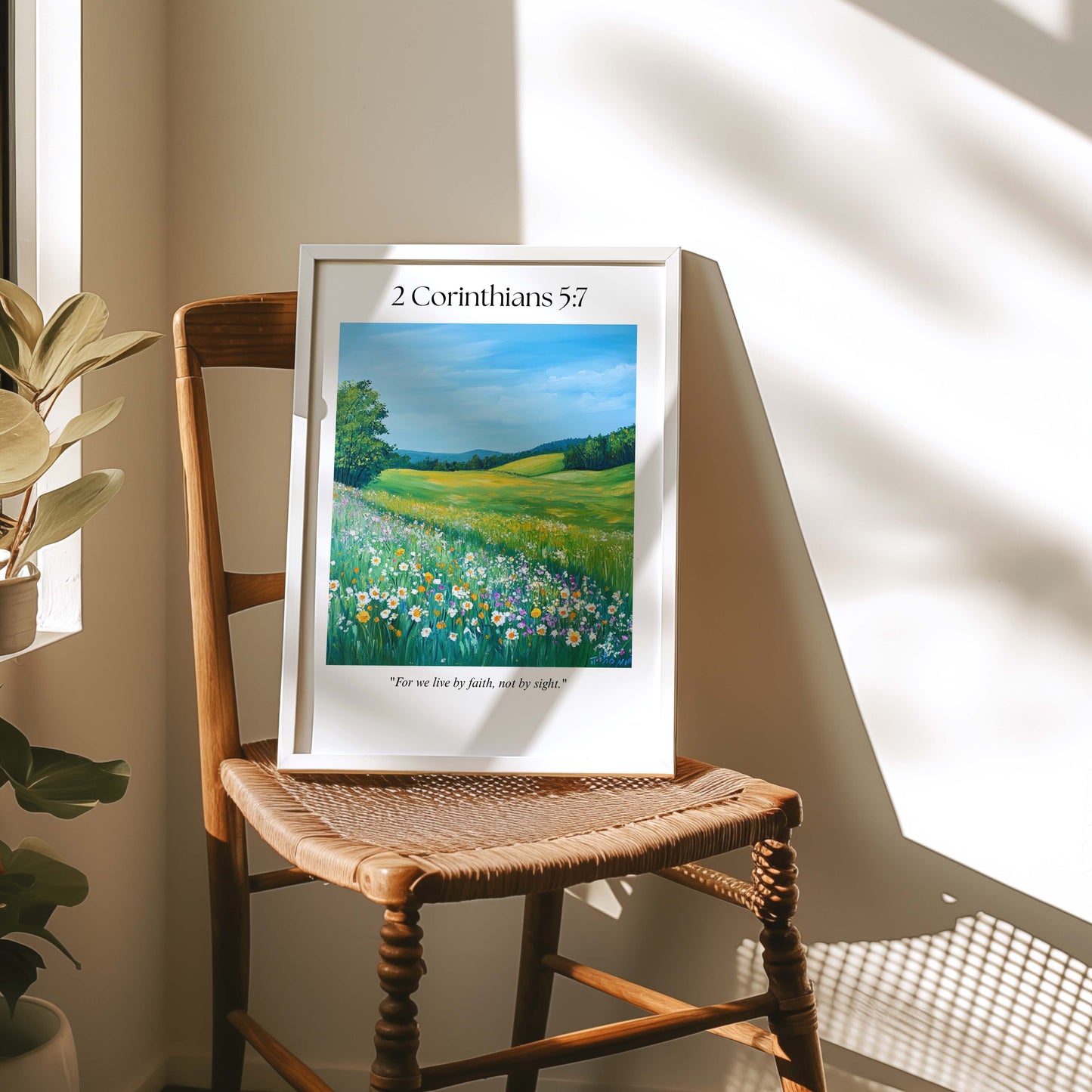 2 Corinthians 5:7 Bible Verse Art