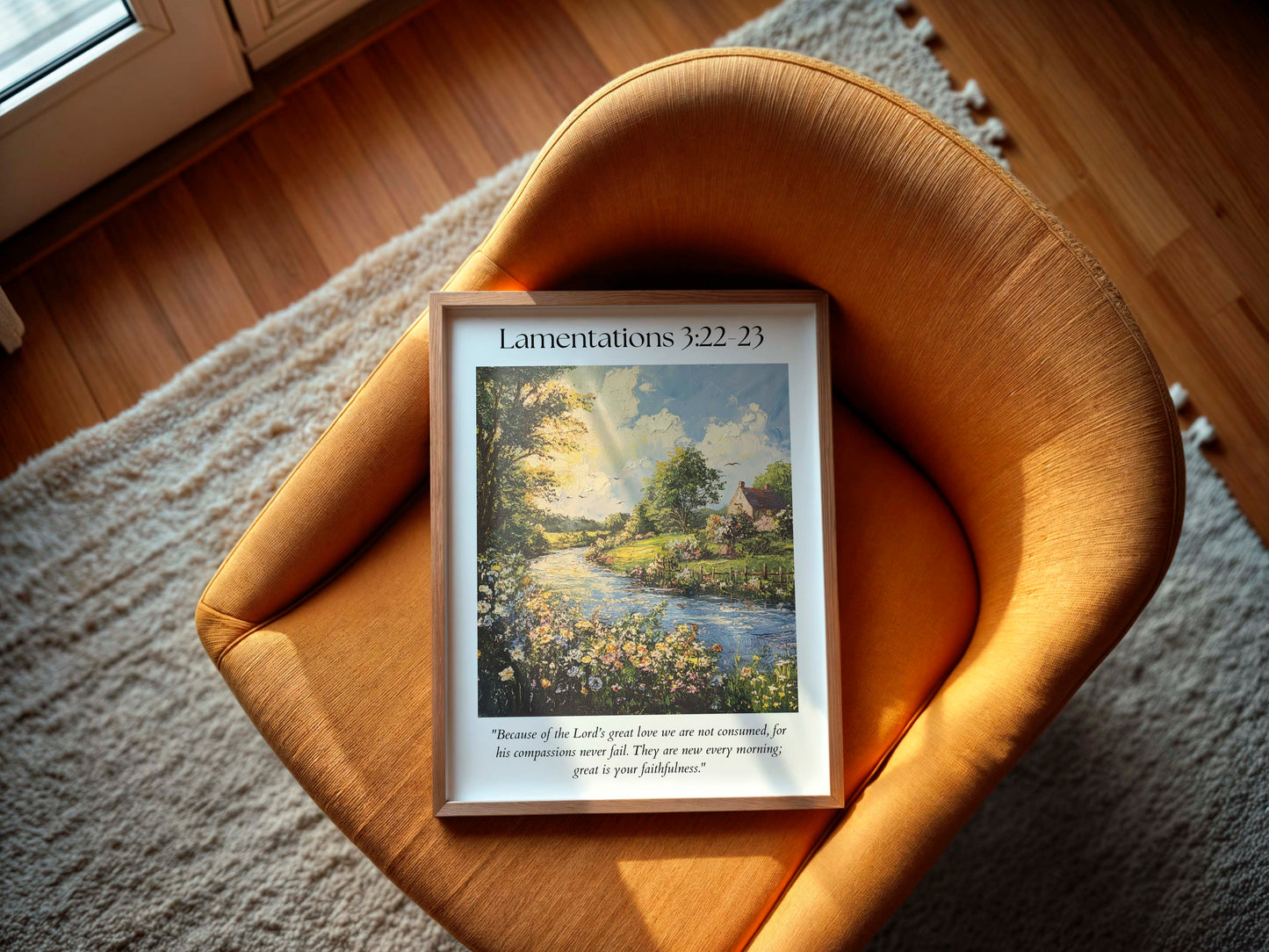 Lamentations 3:22-23 Bible Verse Art