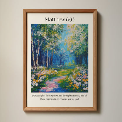 Matthew 6:33 Bible Verse Art