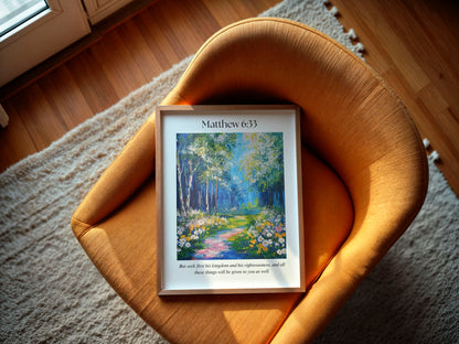 Matthew 6:33 Bible Verse Art