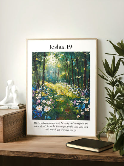 Joshua 1:9 Bible Verse Art