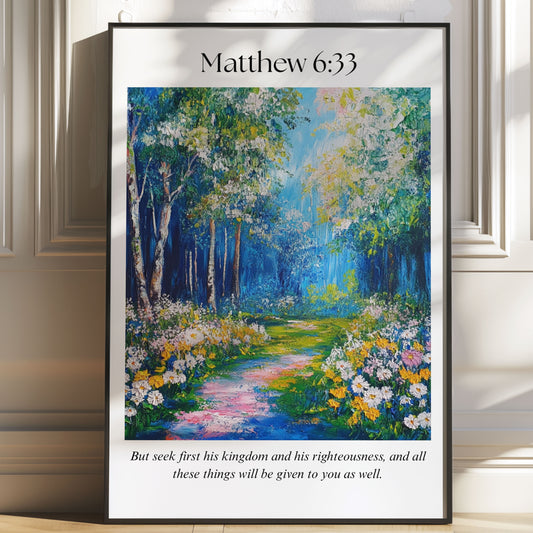 Matthew 6:33 Bible Verse Art