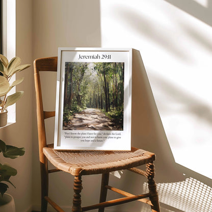 Jeremiah 29:11 Framed Bible Verse Art