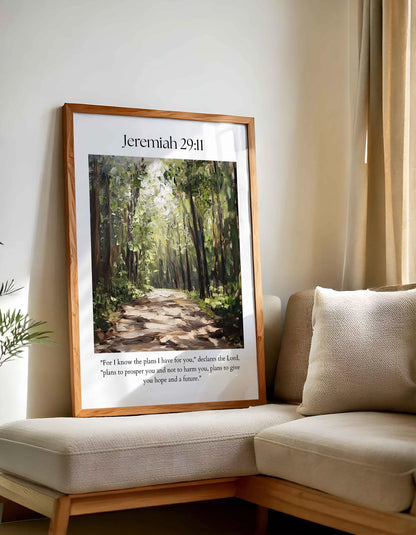 Jeremiah 29:11 Framed Bible Verse Art