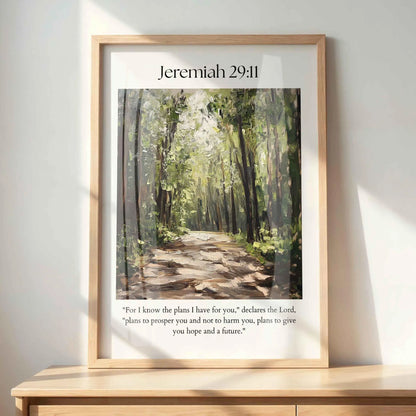 Jeremiah 29:11 Framed Bible Verse Art