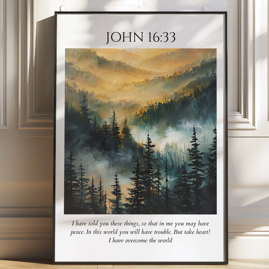 John 16:33 Bible Verse Art