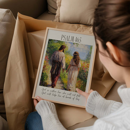 Psalm 46:5 Bible Verse Art